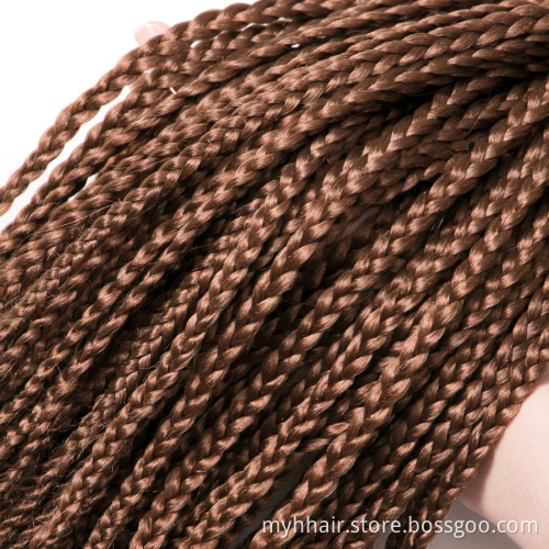 Short 14 Inch Box Braids Hair ombre Crochet Hair Extensions 22 roots/pack brown blond,black color synthetic Hair Afro for Women